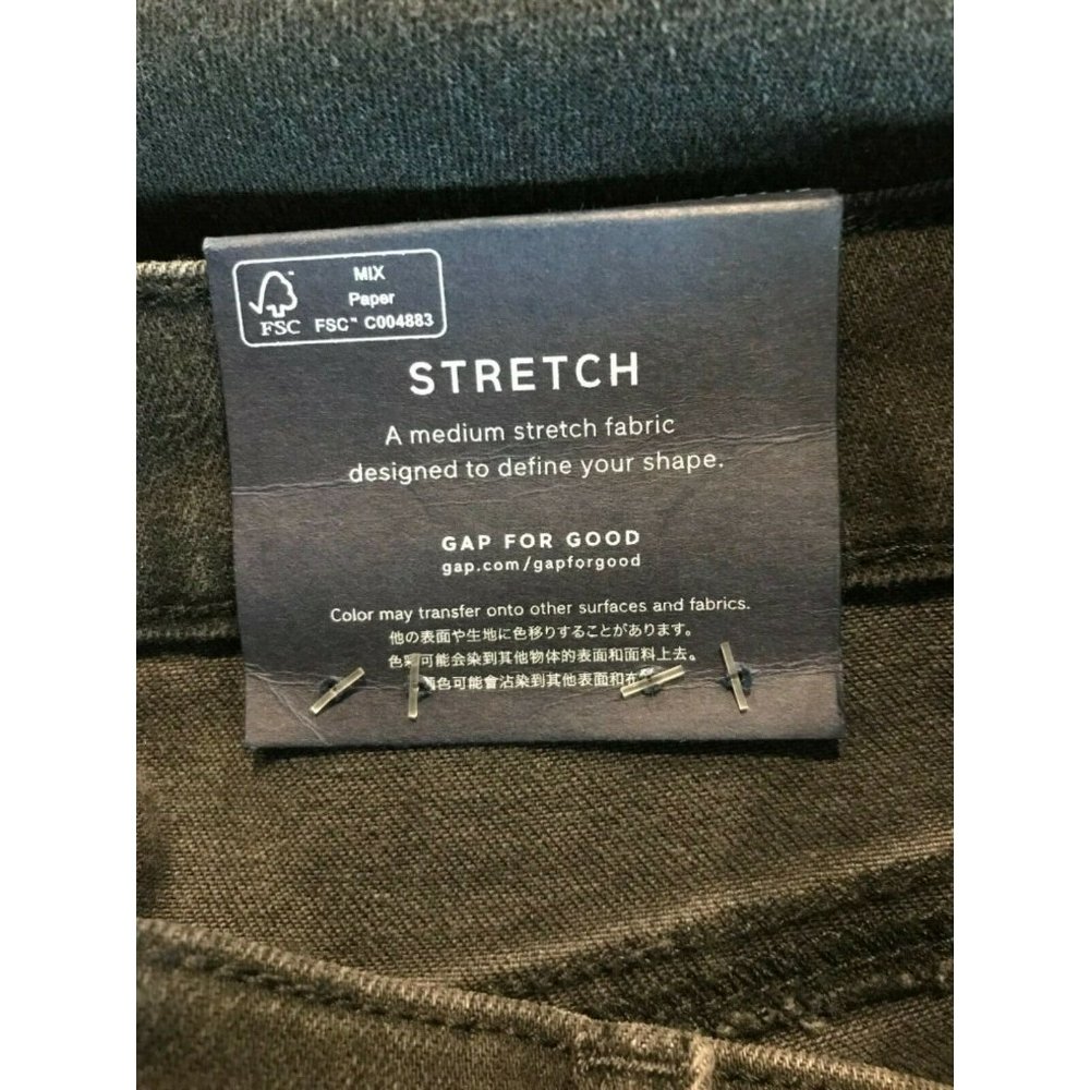 NWT GAP Women's Classic Straight Jeans 28 Faded Black Stretch #50679 - Picture 5 of 6